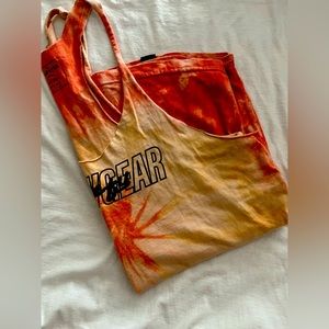 Mens Raw Gear Brand Workout Tank orange